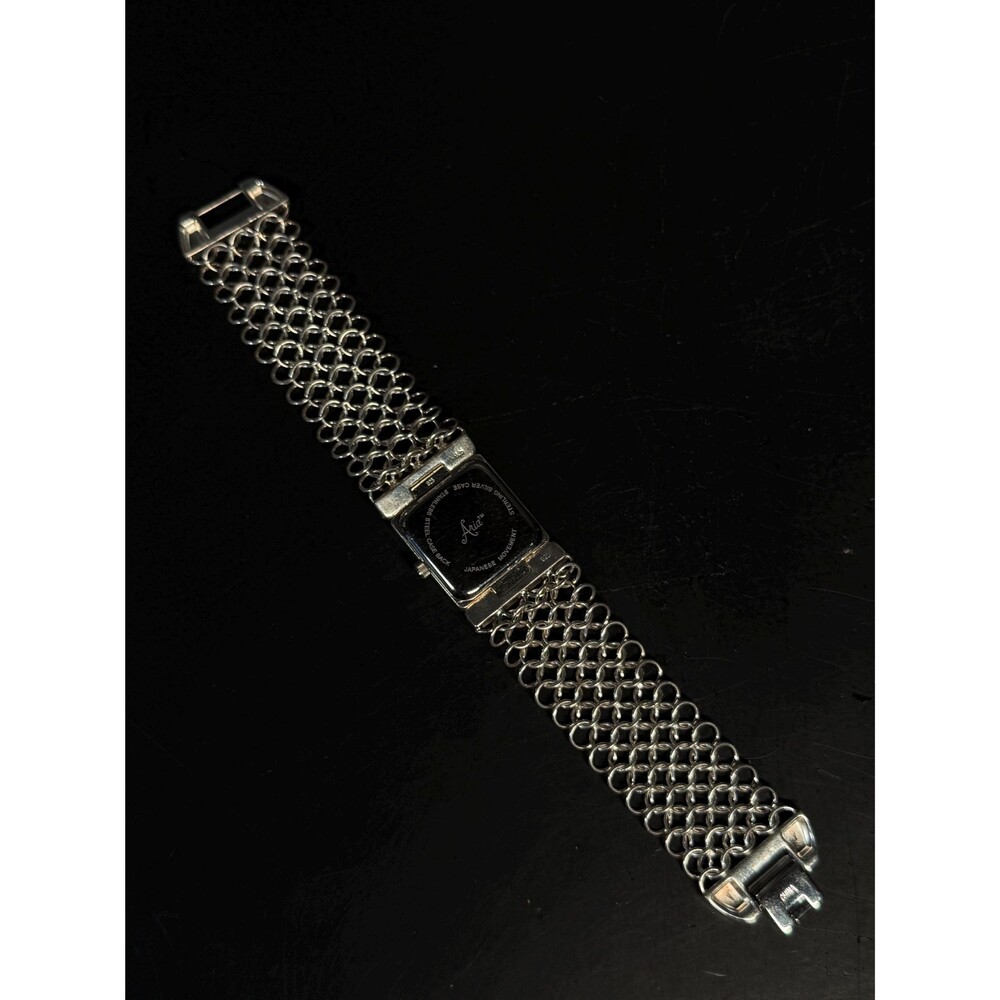 Sterling Silver Aria Quartz Watch Woven Link Band - Picture 8 of 14